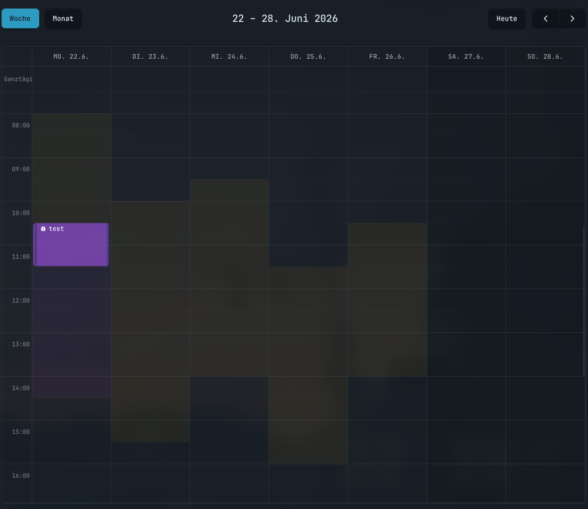 Kalender Wochenansicht
